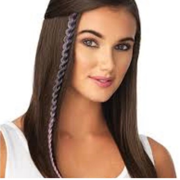 Pop by Hairdo 20” Purple Hair Extension Metallic Clip In Braid Extension Gift - Picture 3 of 12